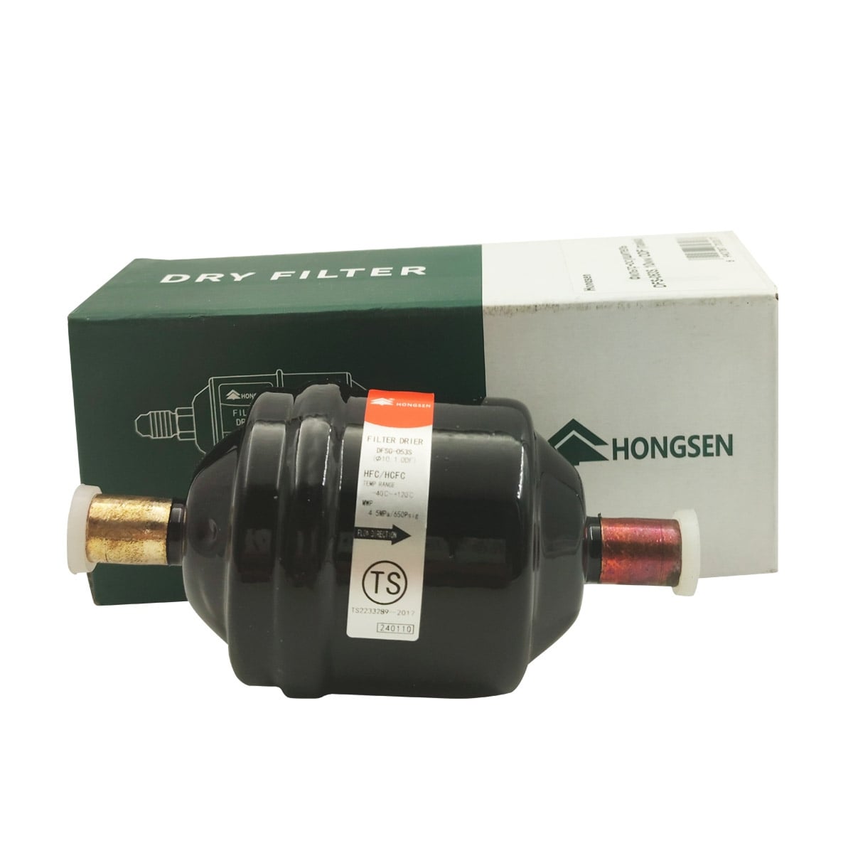 Фильтр-осушитель Hongsen DFS-053S, 10мм ODF (пайка) (Аналог 023Z5019R)