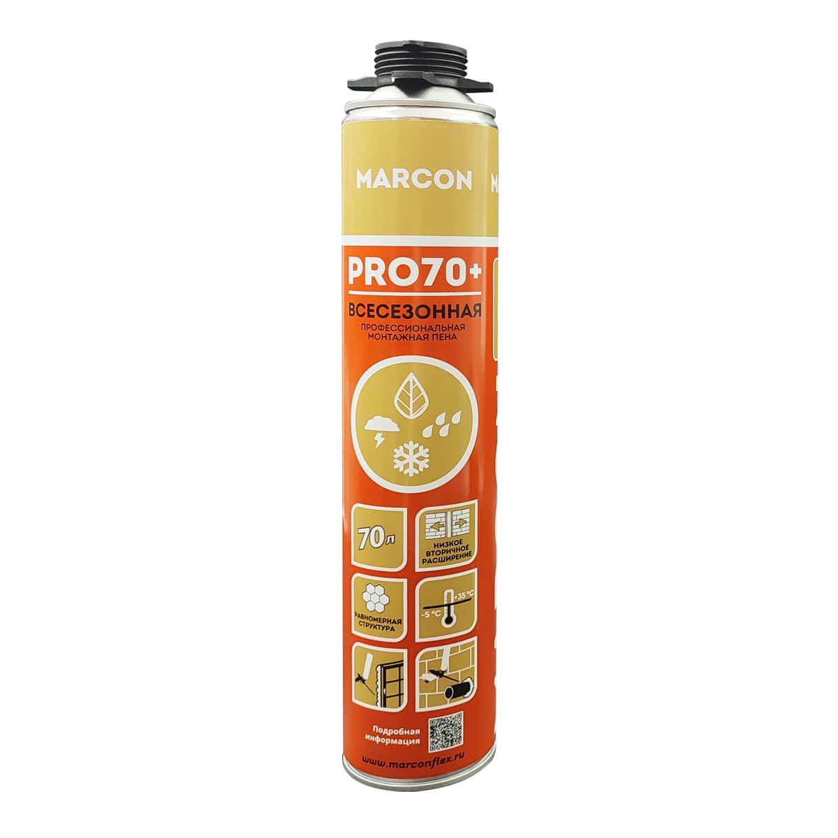 Пена монтажная профессиональная MARCON PRO 70+ всесезонная 1 шт