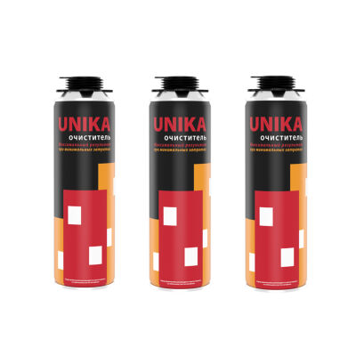 Комплект Рефо * Очиститель монтажной пены UNIKA универсальный (3 шт)