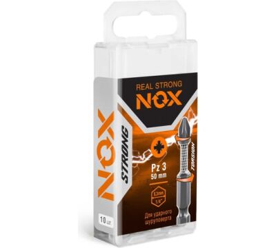 Бита NOX STRONG torsion E 6.3 hp3-50, 10шт/уп