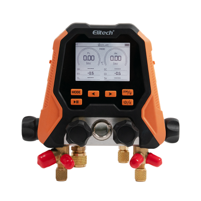 Манифолд четырехвентильный электронный Elitech MS-870S-01, для всех хладагентов