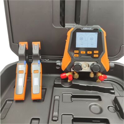 Манифолд четырехвентильный электронный Elitech MS-870S-01, для всех хладагентов