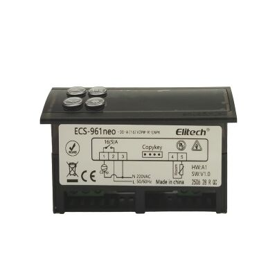 Контроллер Elitech ECS-961 NEO,  1 датчика в комплекте, контроль температуры оттайки
