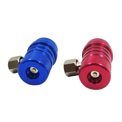 Быстросъемные муфты для автокондиционера Value VHF-SY для R1234yf с краном, 1/4 SAE 90° female, высокое и низкое давление