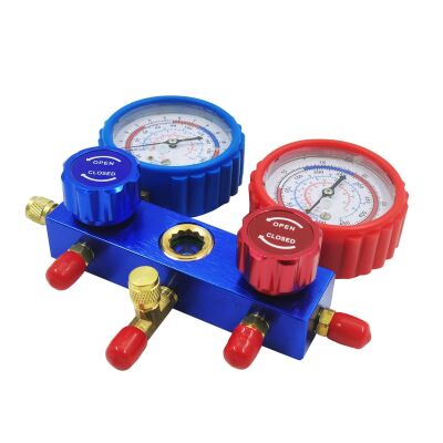 Манометрический коллектор двухвентильный FavorCool FC-136G, для R12, R22, R404a, R134a, шланги 90 см