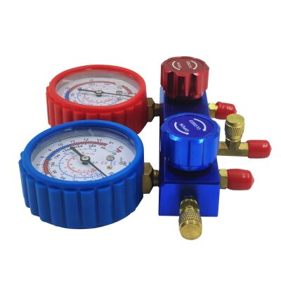 Манометрический коллектор двухвентильный FavorCool FC-136G, для R12, R22, R404a, R134a, шланги 90 см