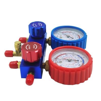 Манометрический коллектор двухвентильный FavorCool FC-136G, для R12, R22, R404a, R134a, шланги 90 см