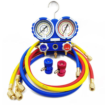 Манометрический коллектор двухвентильный Value VMG-2-R134А, для R134a, быстросъемные муфты, шланги 90 см, кейс