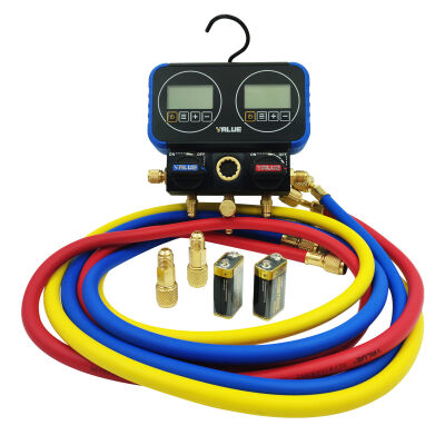 Манометрический коллектор одновентильный электронный Value NAVTEK VRM1-0101i, на высокое давление, для всех хладагентов, шланги 150 см, кейс