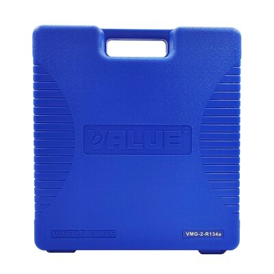 Манометрический коллектор двухвентильный Value VMG-2-R134А, для R134a, быстросъемные муфты, шланги 90 см, кейс