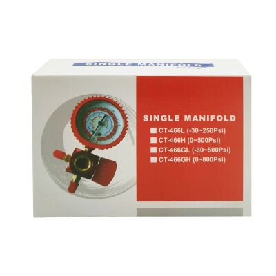 Манометрический коллектор одновентильный FavorCool СТ-468GL, на низкое давление, для R12, R22, R134a, R404a