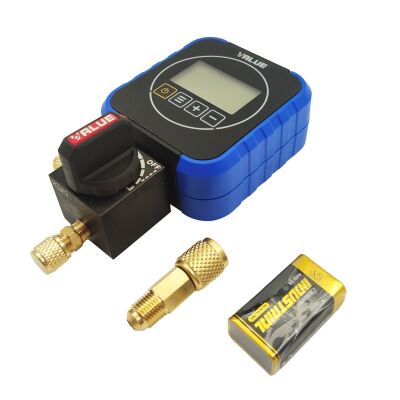 Манометрический коллектор одновентильный электронный Value NAVTEK VRM1-0101i, на высокое давление, для всех хладагентов, шланги 150 см, кейс