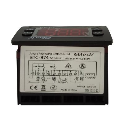 Контроллер Elitech ETC-974A, 2 датчика в комплекте, контроль температуры оттайки