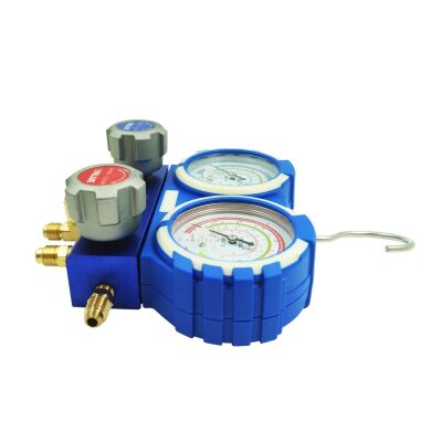 Манометрический коллектор двухвентильный Value VMG-2-R22-B+QC, для R22, R134a, R404a, R407c, быстросъемные муфты, шланги 120 см