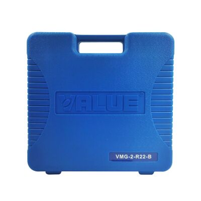 Манометрический коллектор двухвентильный Value VMG-2-R22-B+QC, для R22, R134a, R404a, R407c, быстросъемные муфты, шланги 120 см