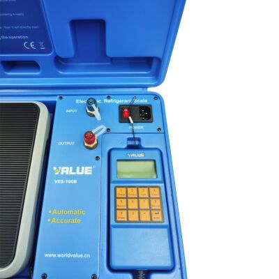 Весы для фреона с отсечкой (дозатором) VALUE VES-100B, до 100 кг, кейс