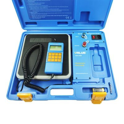 Весы для фреона с отсечкой (дозатором) VALUE VES-100B, до 100 кг, кейс