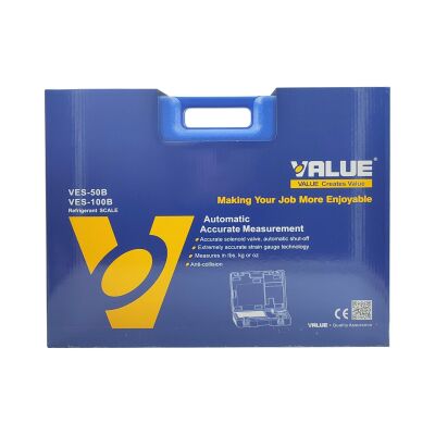 Весы для фреона с отсечкой (дозатором) VALUE VES-100B, до 100 кг, кейс