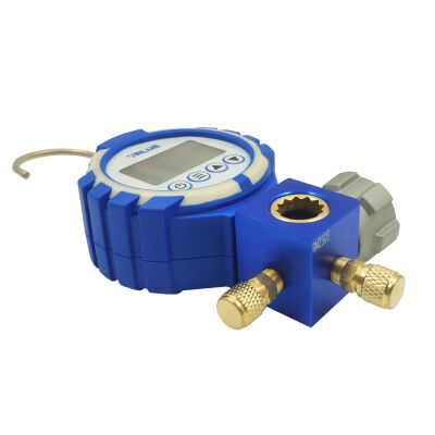 Манометрический коллектор одновентильный электронный Value VDG-S1, для R 22, R32, R290, R410A, 1234 yf, R134A, R404A, R407C, R507, низкое давление, шланги 120 см, кейс