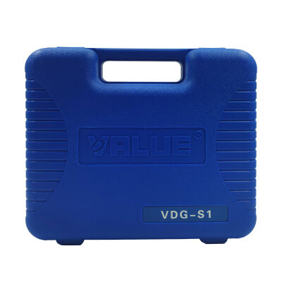 Манометрический коллектор одновентильный электронный Value VDG-S1, для R 22, R32, R290, R410A, 1234 yf, R134A, R404A, R407C, R507, низкое давление, шланги 120 см, кейс
