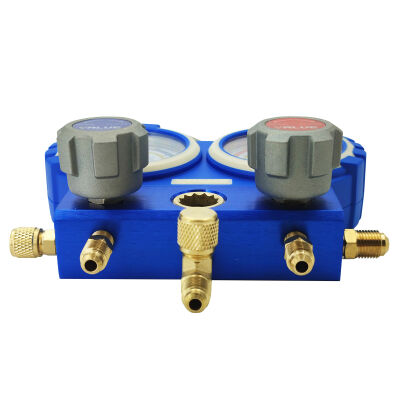 Манометрический коллектор двухвентильный Value VMG-2-R410A-B-02, для R22, R134a, R410a, R407c, шланги 120 см