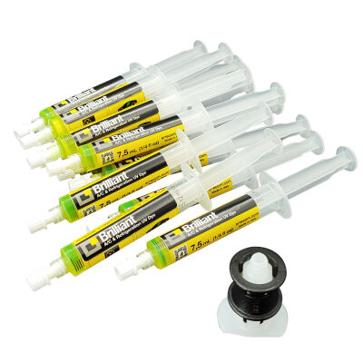 Ультрафиолетовый UV детектор протечек Errecom BRILLIANT 12 картриджей по 7,5 мл с адаптером для R134a