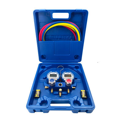 Манометрический коллектор двухвентильный электронный Value VDG-2-S1, для всех хладагентов, шланги 150 см, кейс