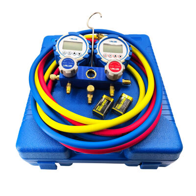 Манометрический коллектор двухвентильный электронный Value VDG-2-S1, для всех хладагентов, шланги 150 см, кейс