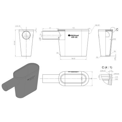 Капельная воронка PROFcool VSP-32 с двумя клапанами