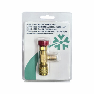 Запорный вентиль-переходник FavorCool 1/4-5/16 RED (HC-1221)