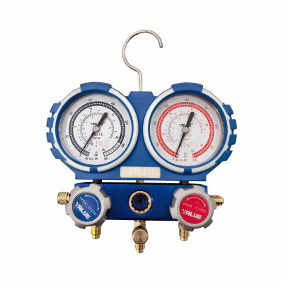 Манометрический коллектор двухвентильный Value VMG-2-R410А, для R410a, шланги 150 см, кейс