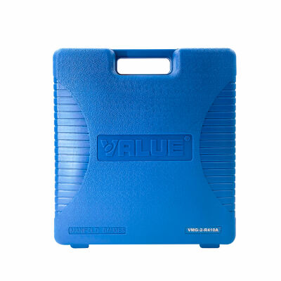 Манометрический коллектор двухвентильный Value VMG-2-R410А, для R410a, шланги 150 см, кейс