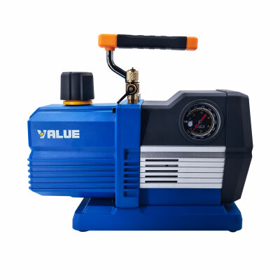 Вакуумный насос Value NAVTEK VRP-8DV, 226 л/мин, двухступенчатый + мановакуумметр + обратный клапан