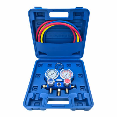 Манометрический коллектор двухвентильный Value VMG-2-R600-B, для R600A, R290, шланги 120 см, кейс