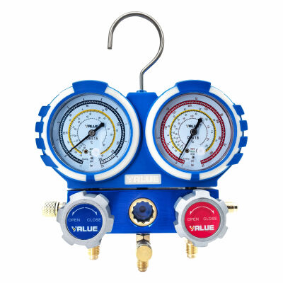 Манометрический коллектор двухвентильный Value VMG-2-R600-B, для R600A, R290, шланги 120 см, кейс