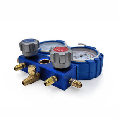 Манометрический коллектор двухвентильный Value VMG-2-R22-B, для R22, R134a, R404a, R407c, шланги 120 см, кейс