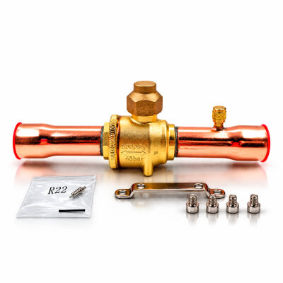 Кран шаровый Hongsen HBC-35V, 1 3/8 ODF с портом (Аналог 009L7057R)